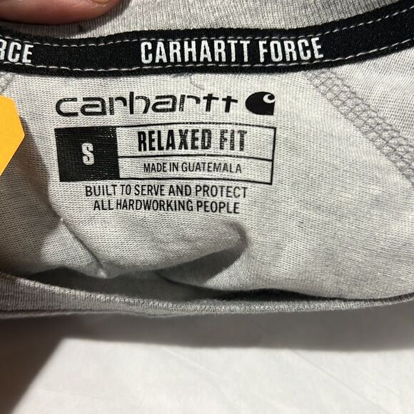 Carhartt Force Relaxed Fit Midweight Short-Sleeve Pocket T-shirt size s NWT Gray - Picture 5 of 9